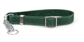 Martingale Khaki Leather Dog Collar