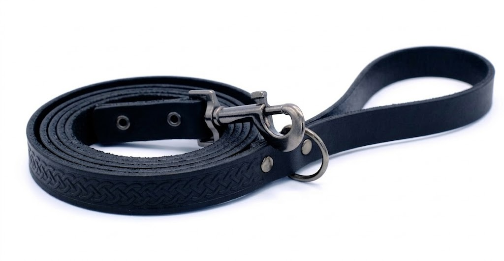 Celtic Sport Earth Brown Leather Dog Leash