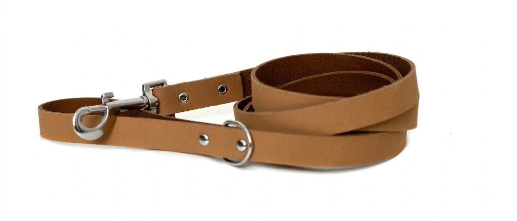 Modern Style Khaki Leather Leash